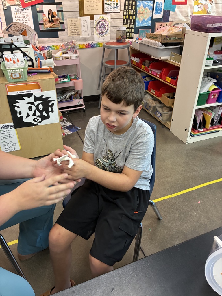 boy working with clay