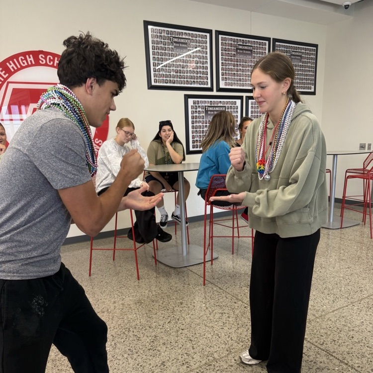 THS students playing rock paper scissors