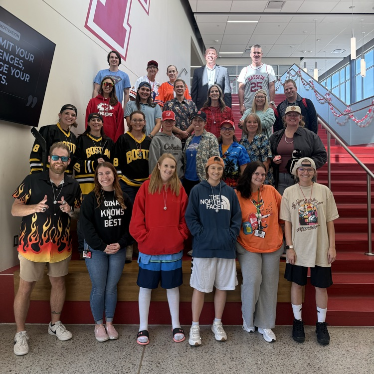 THS teachers dressed up for Celebrity Throwback