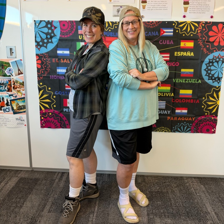 THS Spanish teachers dressed up for Celebrity Throwback