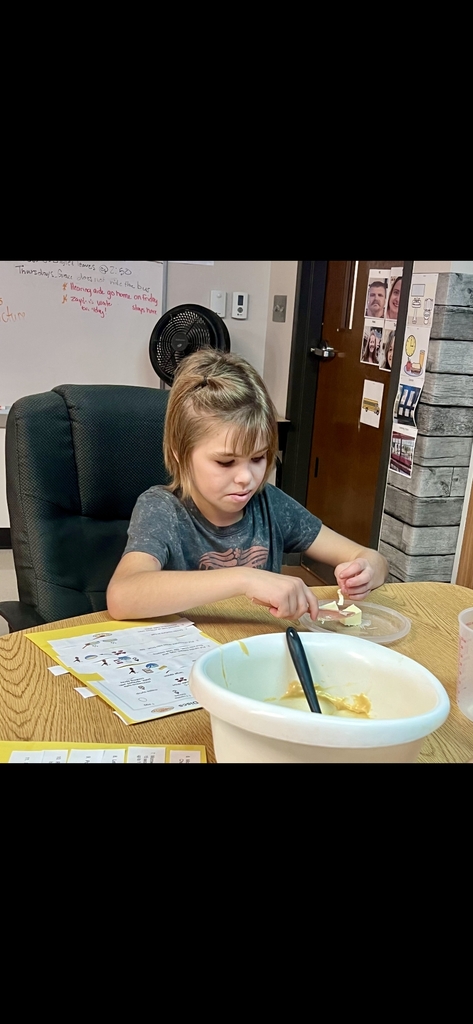 cutting butter to put in bowl