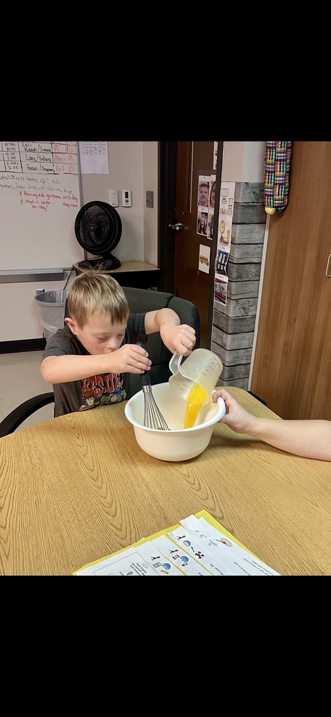 pouring in the egg.