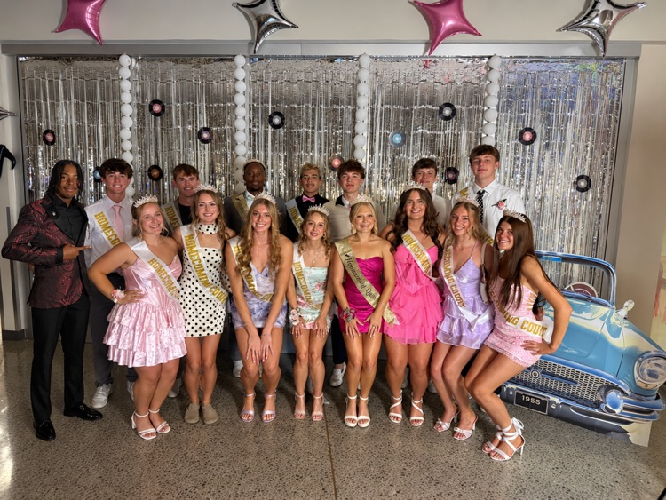 Homecoming court at the homecoming dance 