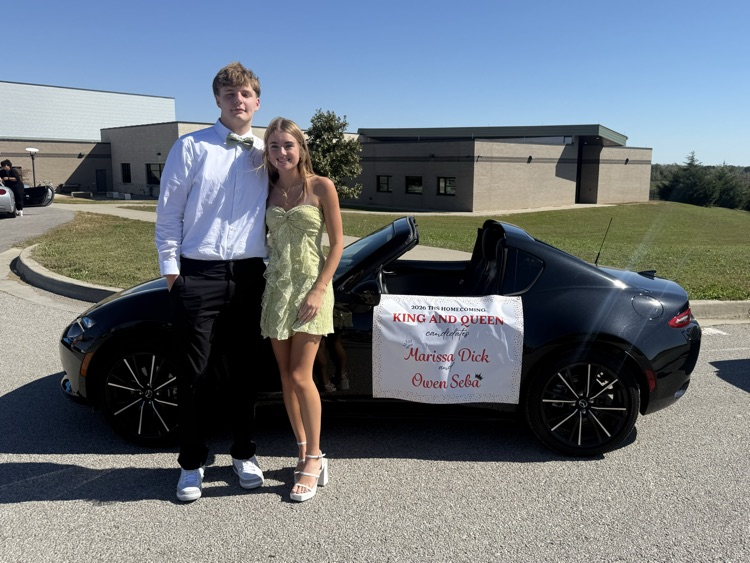 Homecoming court at the homecoming parade. 