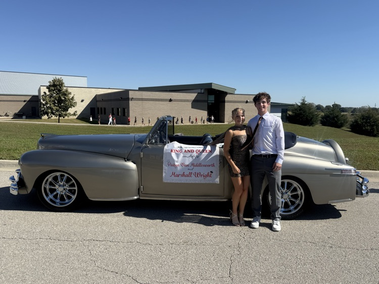 Homecoming court at the homecoming parade. 