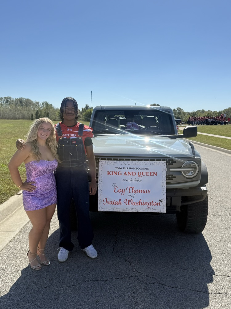 Homecoming court at the homecoming parade. 