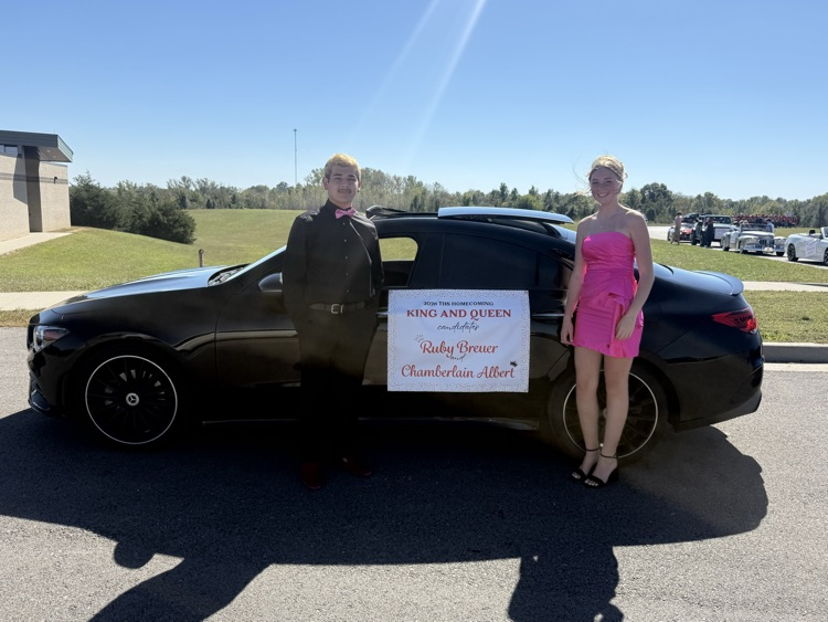 Homecoming court at the homecoming parade. 
