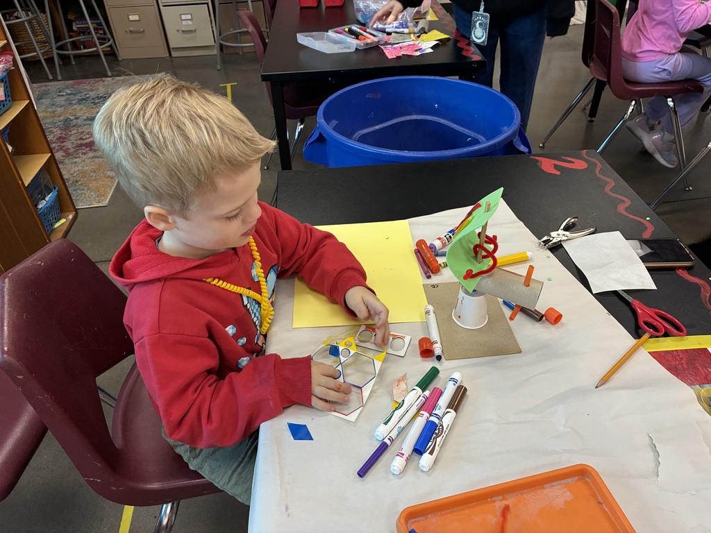 Student making a sculpture 
