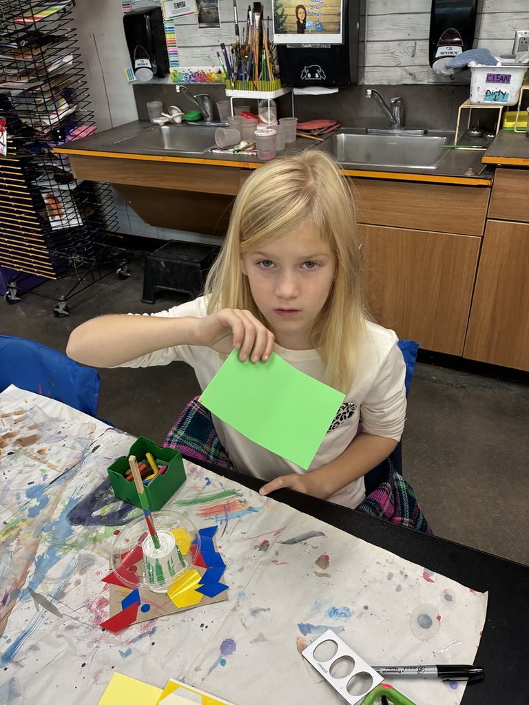 Student making a sculpture 