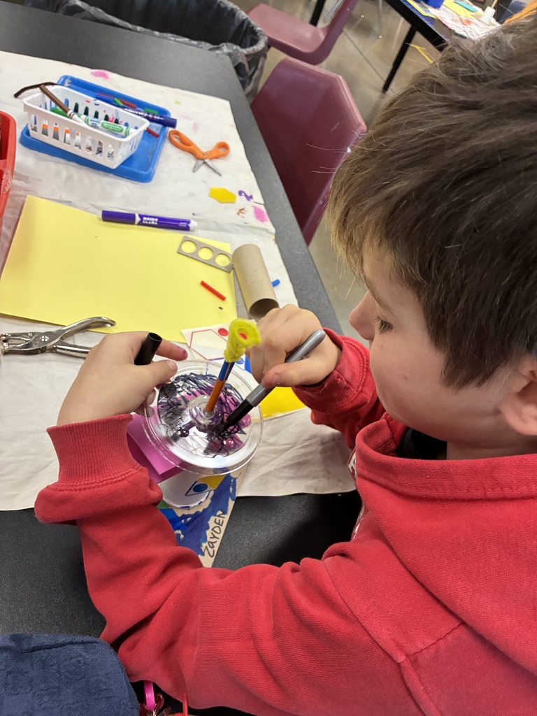 Student making a sculpture 