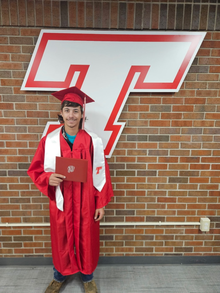 Caden’s cap and gown photo