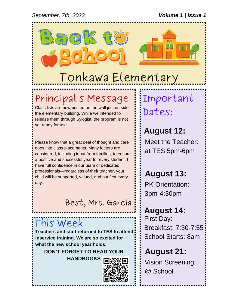Purple Orange Pastel Elementary Teacher Newsletter