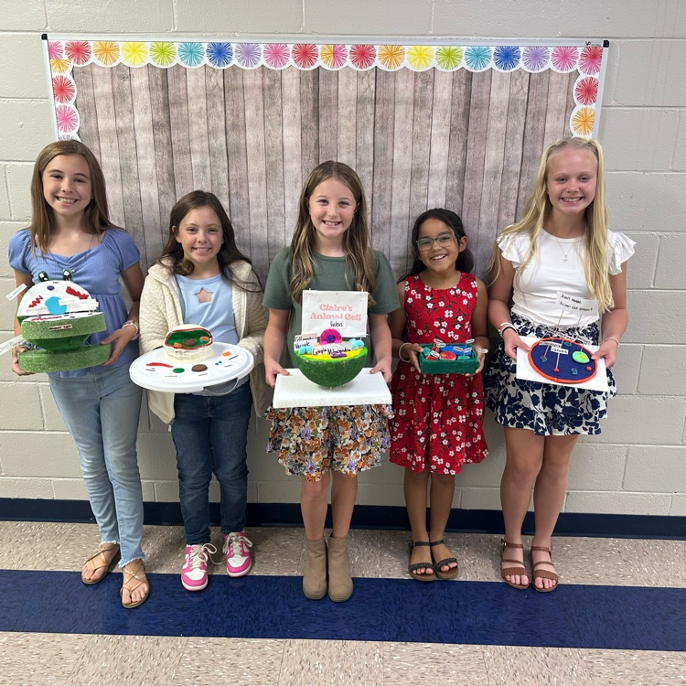5th grade students in Mrs. Arnold’s science classes did an excellent job creating and presenting their cell projects this week. #tces