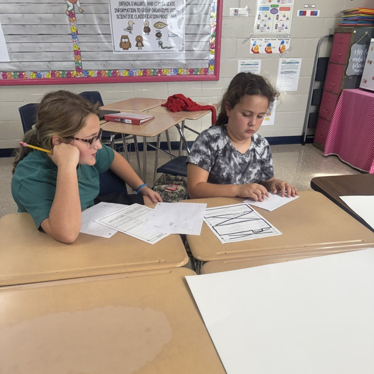 Mrs. Paulk, Mrs. Arnold, and Mrs. Mosley’s math classes are working with partners multiplying three-digit by two-digit numbers. #tces 