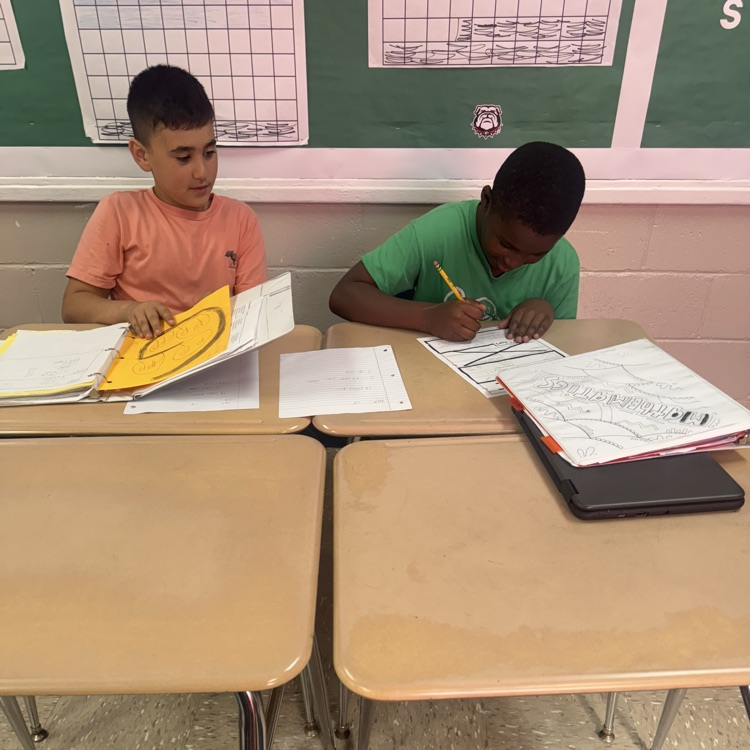 Mrs. Paulk, Mrs. Arnold, and Mrs. Mosley’s math classes are working with partners multiplying three-digit by two-digit numbers. #tces 