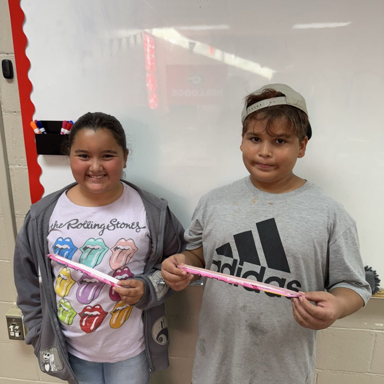 These students in Ms. Paulk’s math classes have earned a prize for passing 10 iReady lessons.