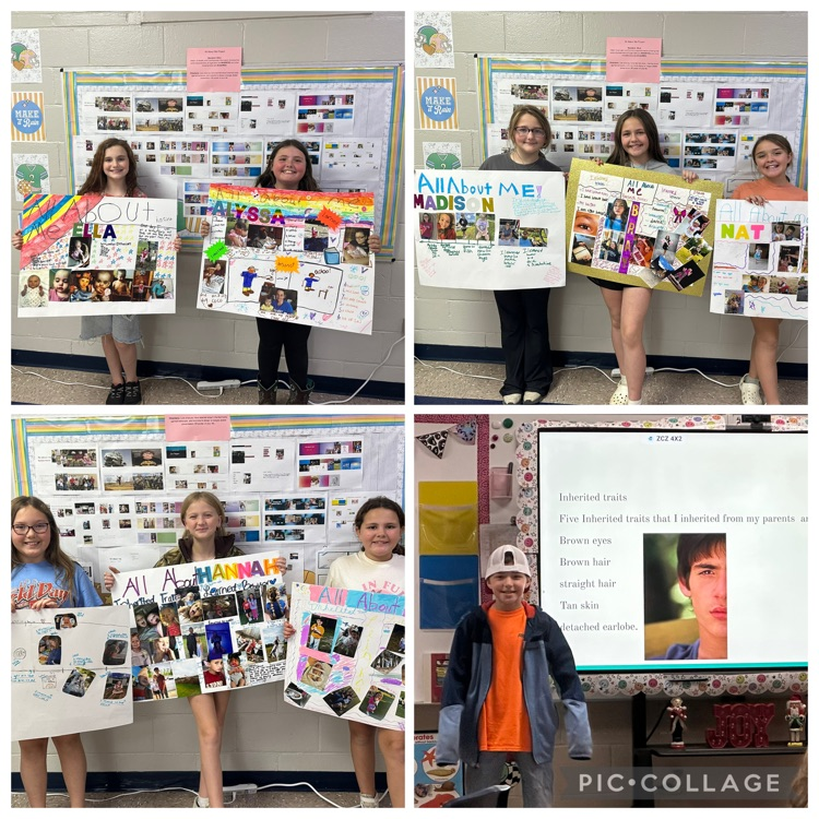 5th grade science students used what they have learned about inherited traits, learned behaviors, and instincts to design a Google Slides or poster about their life. #tces