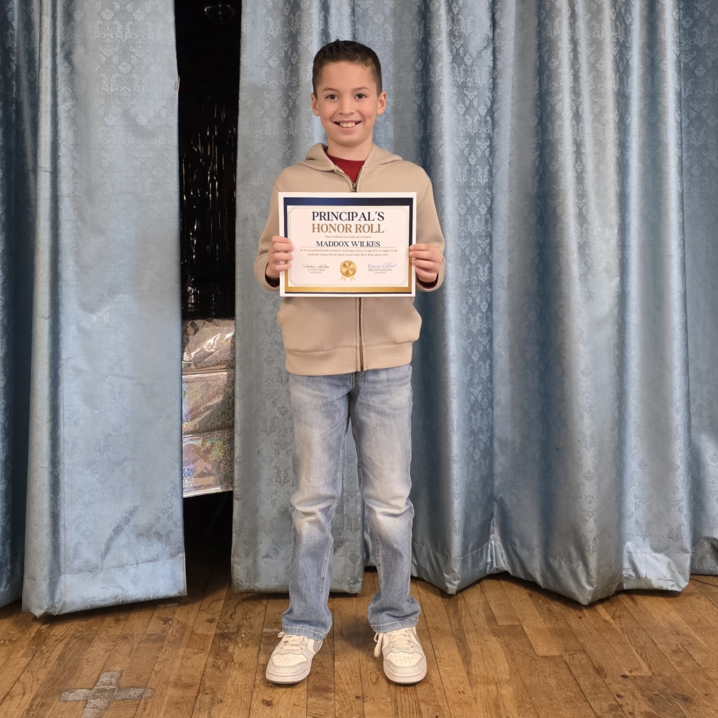 Principal's Honor Roll- All 95s or higher in each subject area.