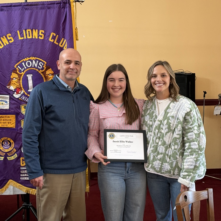 Lions Club January Student of the Month