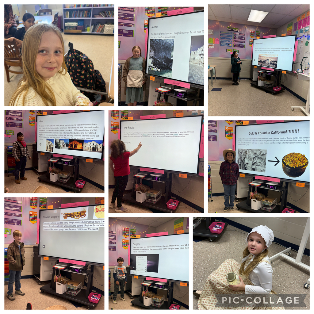 Today 4th graders finished their Westward Expansion Unit with a Pioneer Day! Students presented their Google Slides that they have worked so hard on and made butter in a jar! 