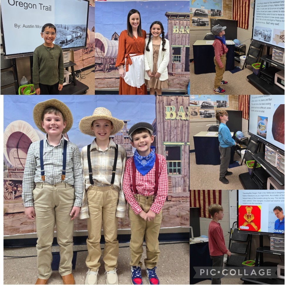 Today 4th graders finished their Westward Expansion Unit with a Pioneer Day! Students presented their Google Slides that they have worked so hard on and made butter in a jar! 