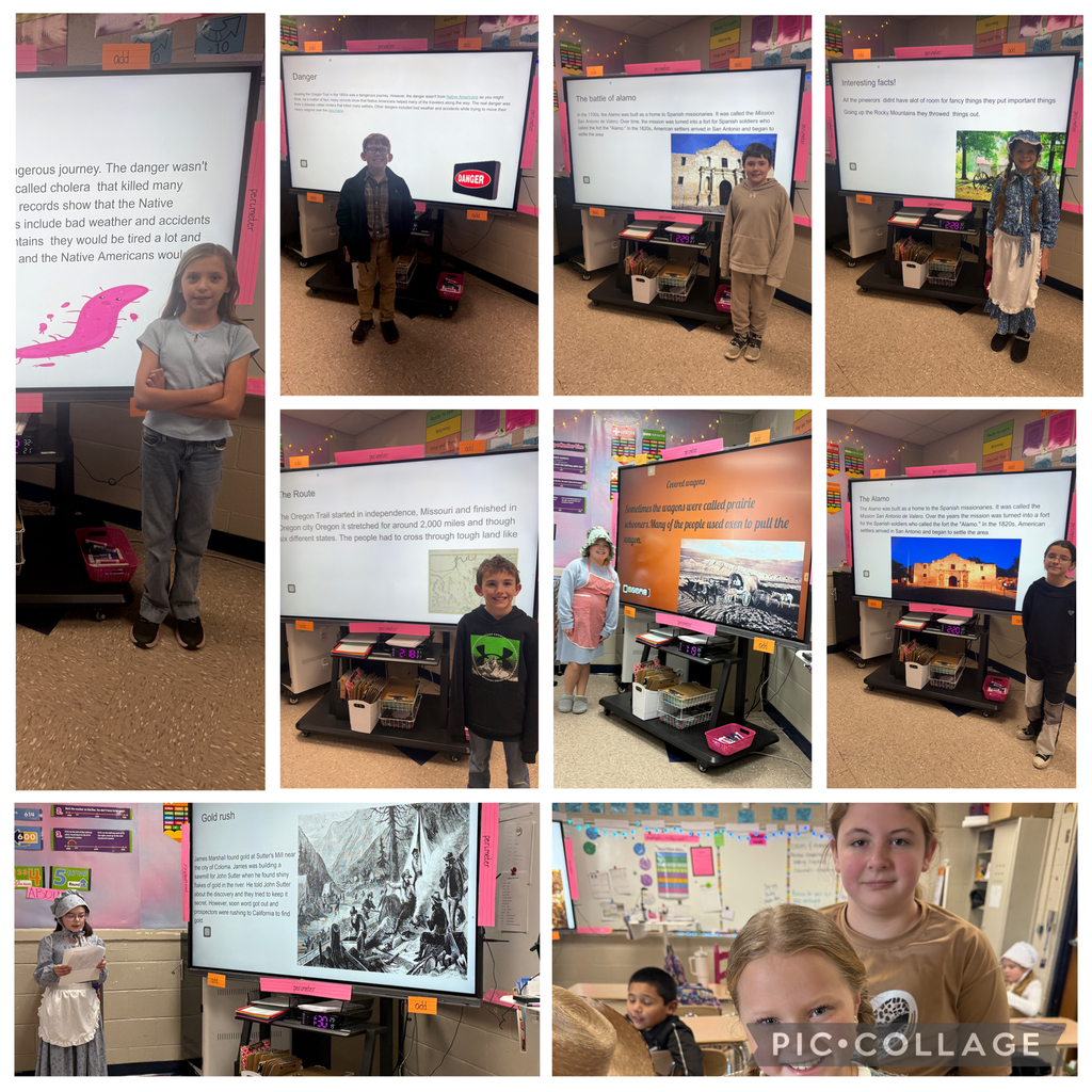 Today 4th graders finished their Westward Expansion Unit with a Pioneer Day! Students presented their Google Slides that they have worked so hard on and made butter in a jar! 
