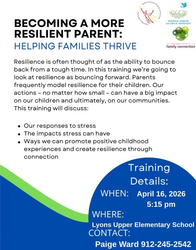 Resilience training flyer