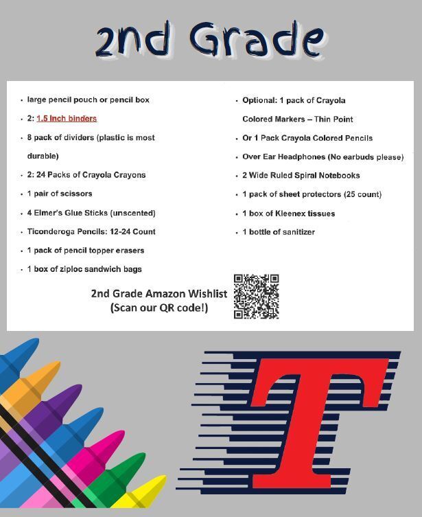 2nd Grade Supply List