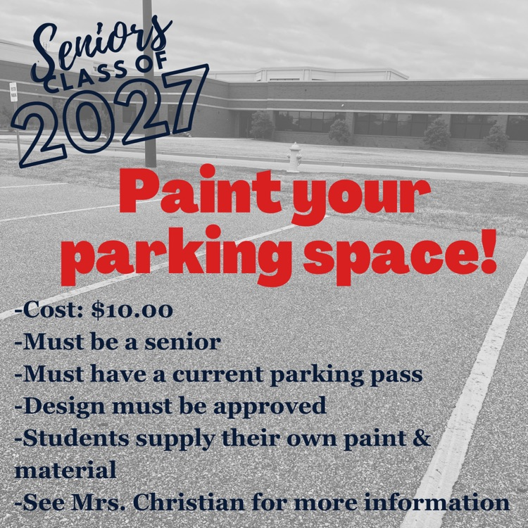 Class of 2027 Paint Your Parking Spot