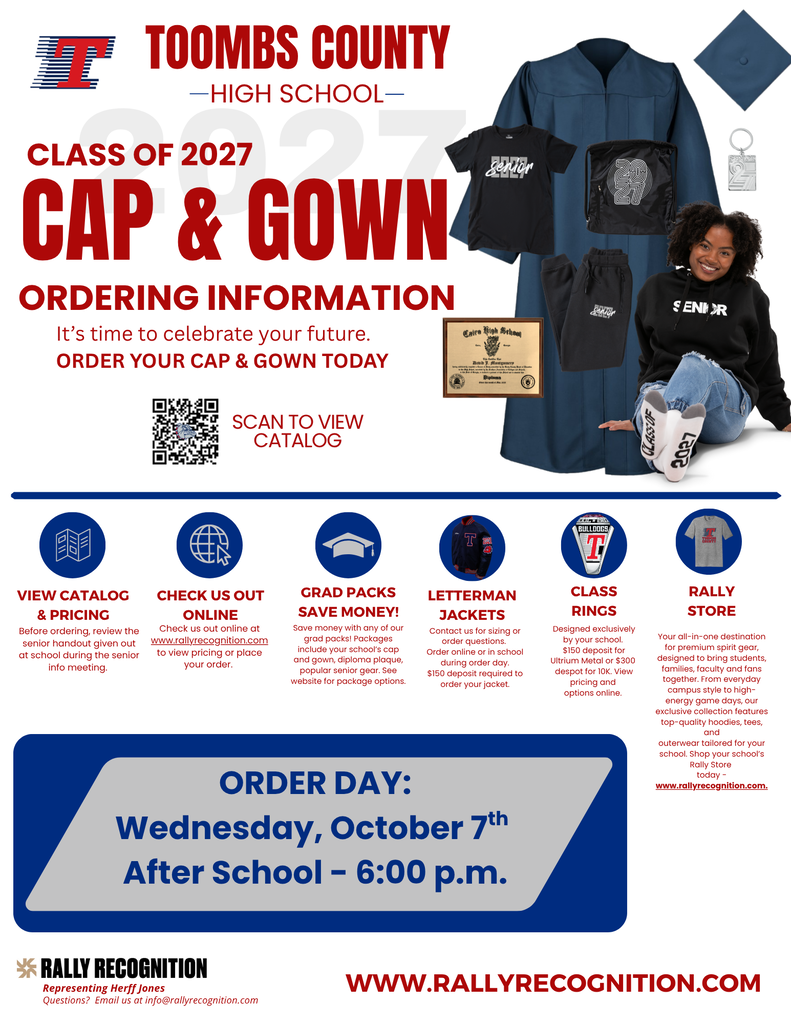 Class of 2027 Cap & Gown Order Information
