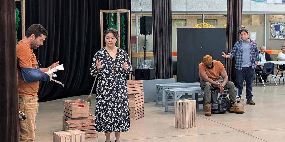 Photo of the Interactive Performance of Harvest Justice: Twice the Speed of Lightning