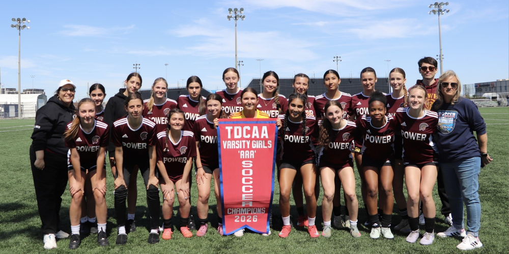 Group photo outdoors of TDCAA Soccer