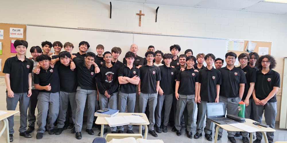 Group photo of Brebeuf students