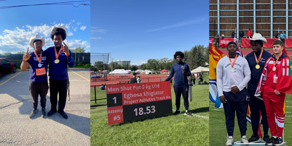 Collage of 3 images - Track and Field Championship