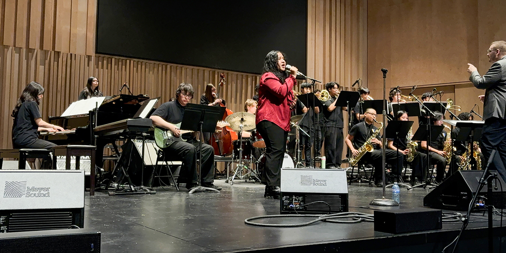 Photo of Senator O' Connor musicians performing while being conducted