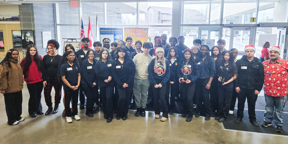 Group photo of Monsignor Percy Johnson students and staff