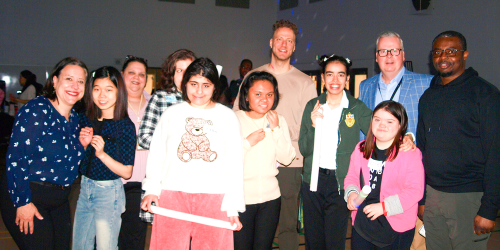 Group photo of the students attending along with TCDSB staff and Director Brendan Browne