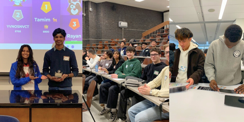 Collage of students at a Physics Event