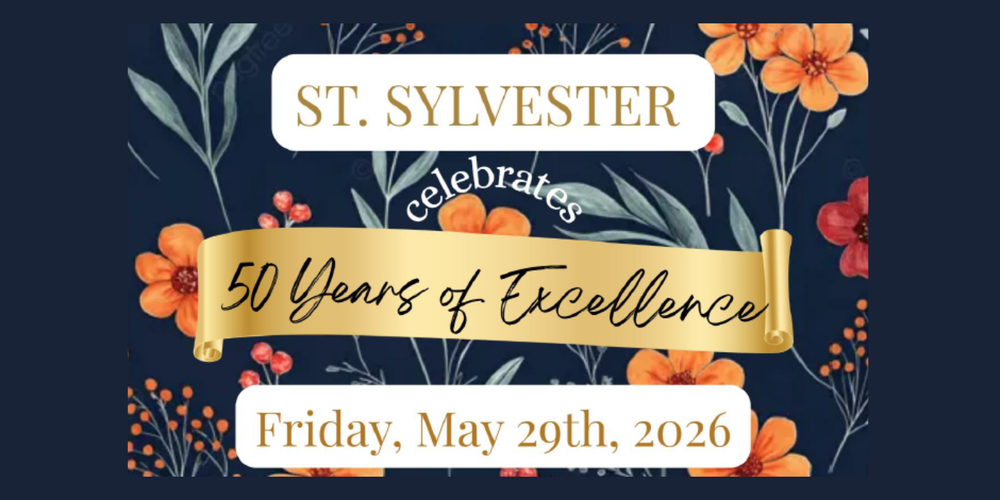 St. Sylvester 50 year anniversary banner. 