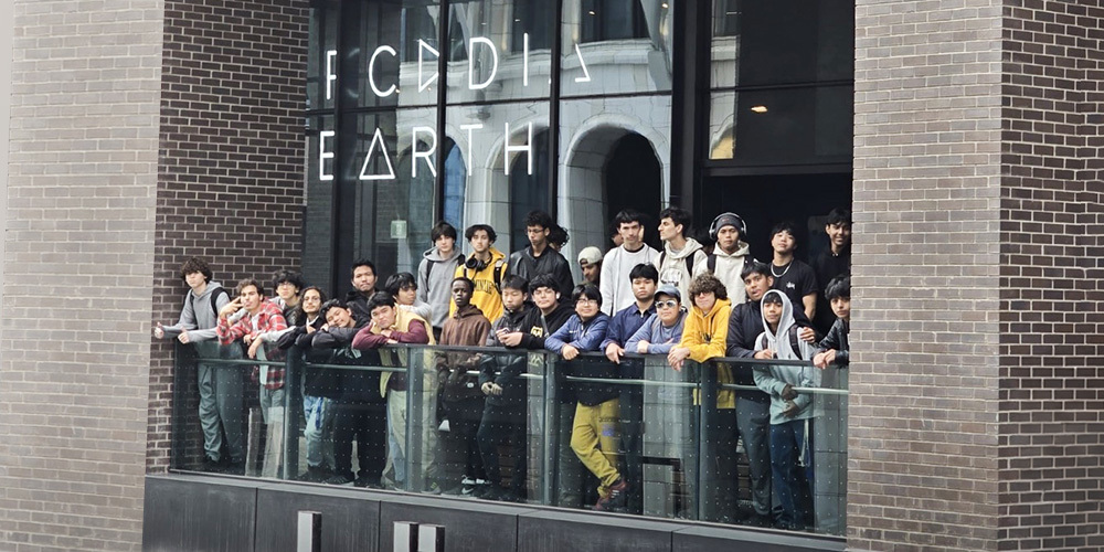 Group photo of Chaminade students at Arcadia Earth