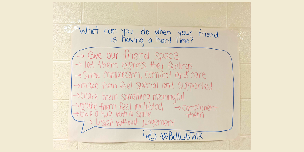 Bell Let's Talk positive affirmations