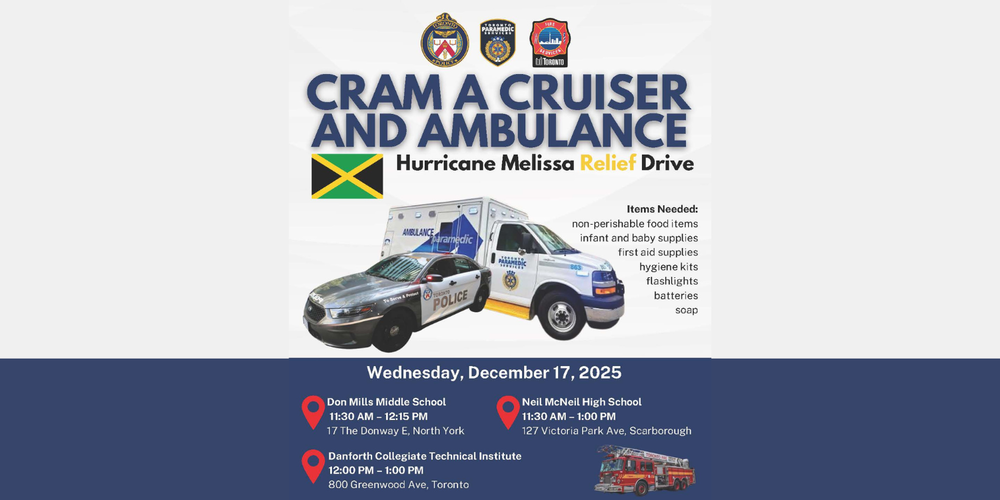 Neil McNeil Hosts Cram a Cruiser and Ambulance Relief Drive