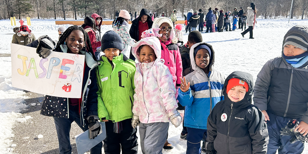 Group photo of Holy Child students at the Carnaval