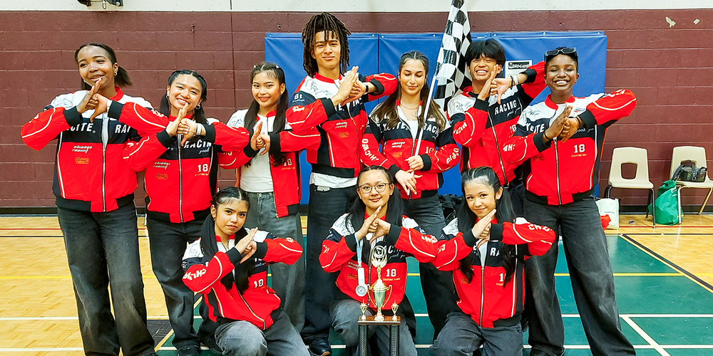 Group photo of the Synergy dance team