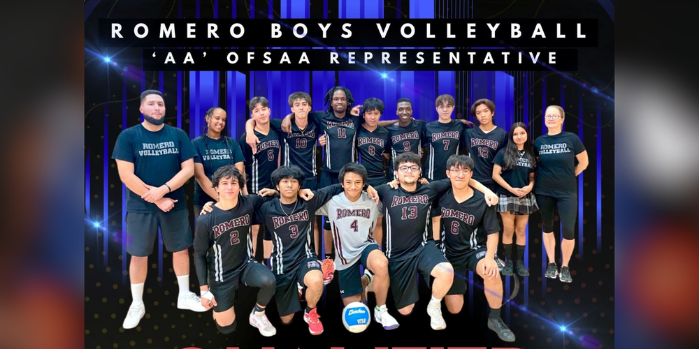 Romero Boys Volleyball AA OFSAA Representative - group photo of the volleyball team