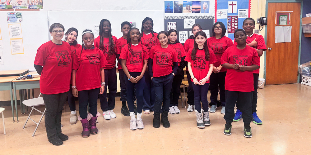 Photo of Blessed Trinity students with their CYW