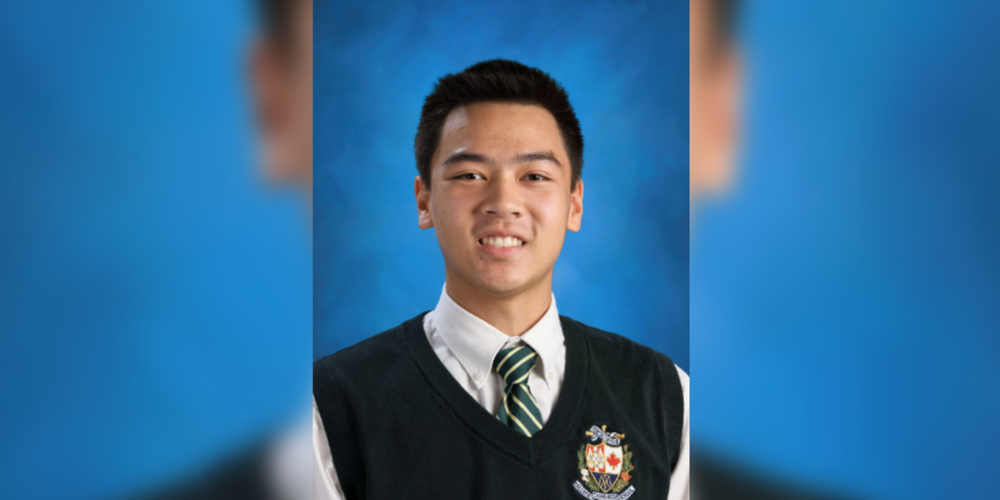 A student in uniform