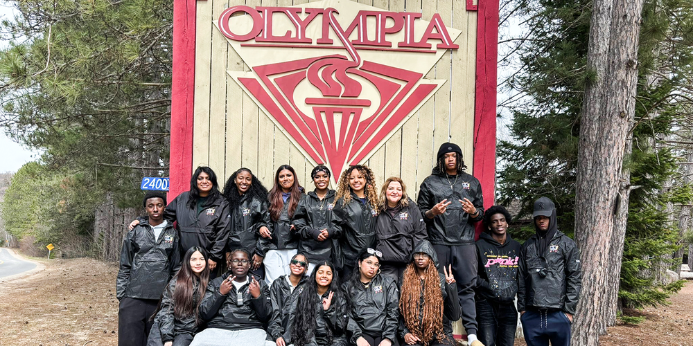 Group photo of SMTCA students at Camp Olympia