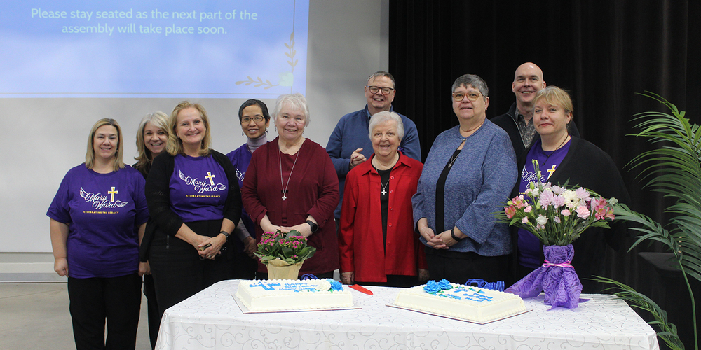 Group photo of attendees at the event including Loretto sisters, AFL staff and TCDSB staff