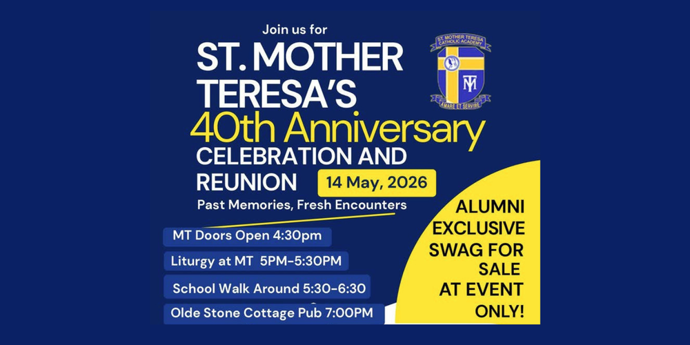 St. Mother Teresa's 40th Anniversary Poster